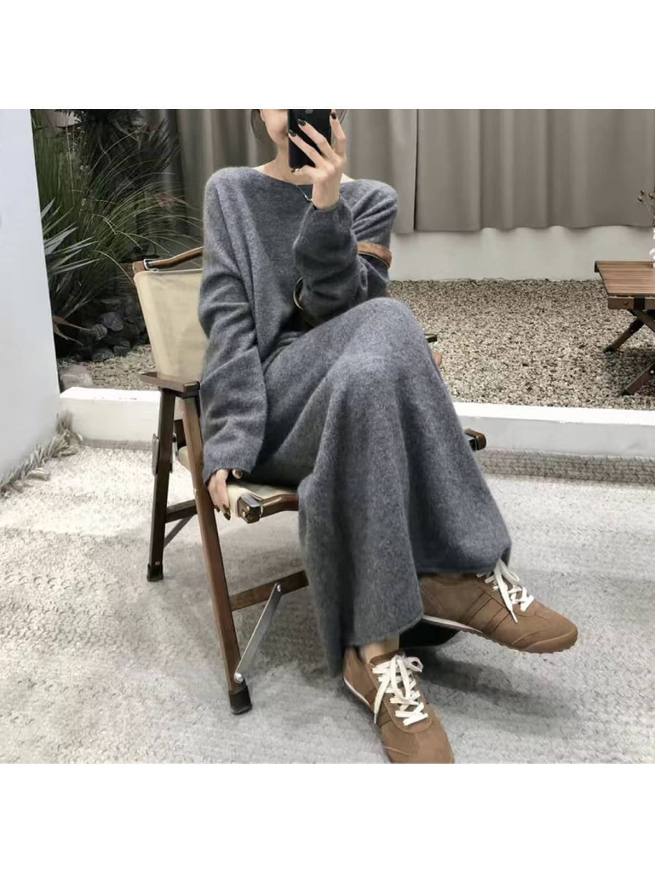 【2点セット】ニット セットアップ レディース 秋冬 クルーネック セーター ニットスカート 上下セット ゆるシルエット きれいめ 上品 清楚 カジュアル スウェット風 トップス 可愛い お洒落 5,003円