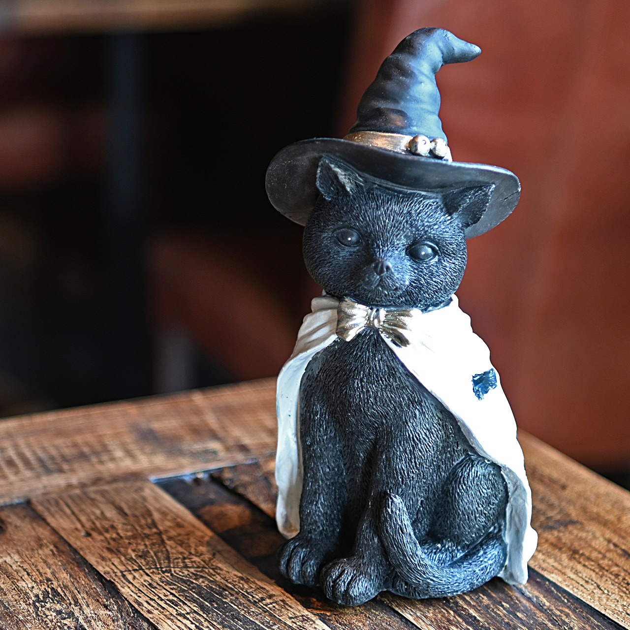 楽天市場】ハロウィン 黒猫 魔女帽子 コウモリマント オーナメント