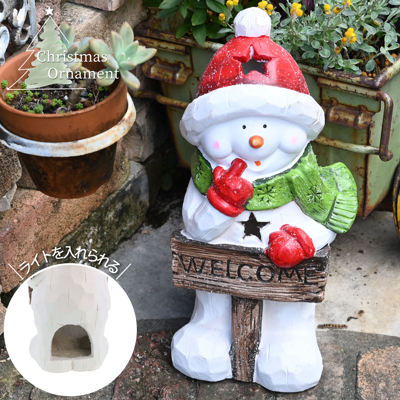 楽天市場】NEWスキースノーマン 木彫り 3つセット雪だるま 可愛い置物