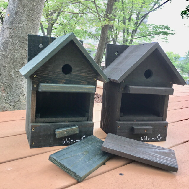 楽天市場 手作り 野鳥用巣箱 シジュウカラ 国産 富田木工所