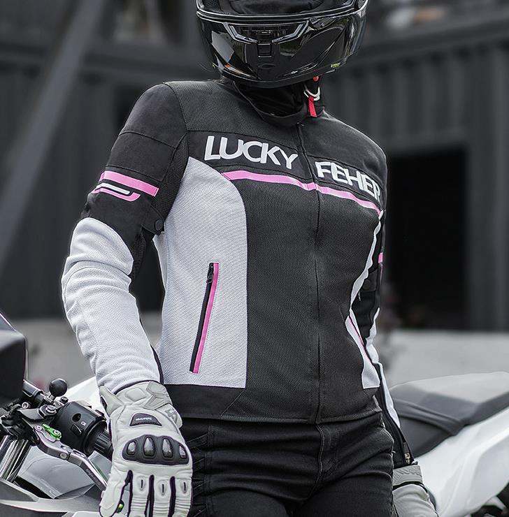 バイクジャケット 夏用 メッシュ メッシュ メッシュジャケット レディース プロテクター４箇所7個装備 3シーズン バイクウェア ライダースジャケット 女性用 通気性が良い 耐磨 春夏秋 全部｜ブロッサムマート　店