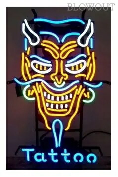 ネオン DEVIL デビル 看板 ガレージ tattoo ヴィンテージ アメリカン雑貨 トラック ハーレー フィギュア ホットロッド US ムーンアイズ 壁掛け ビンテージ タトゥ 刺青 悪魔|Blowout Store