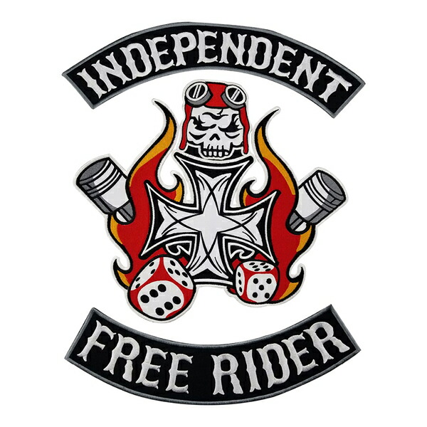 Free Rider 1%er MC モーターサイクルクラブパッチ アイロンパッチ チョッパー イージーライダース ヘルズエンジェルス アメリカン ダイナ ソフテイル ツーリング スポーツスター Harley Davidson 81 support Hells Angels　ハーレー　ワッペン｜Blowout Store