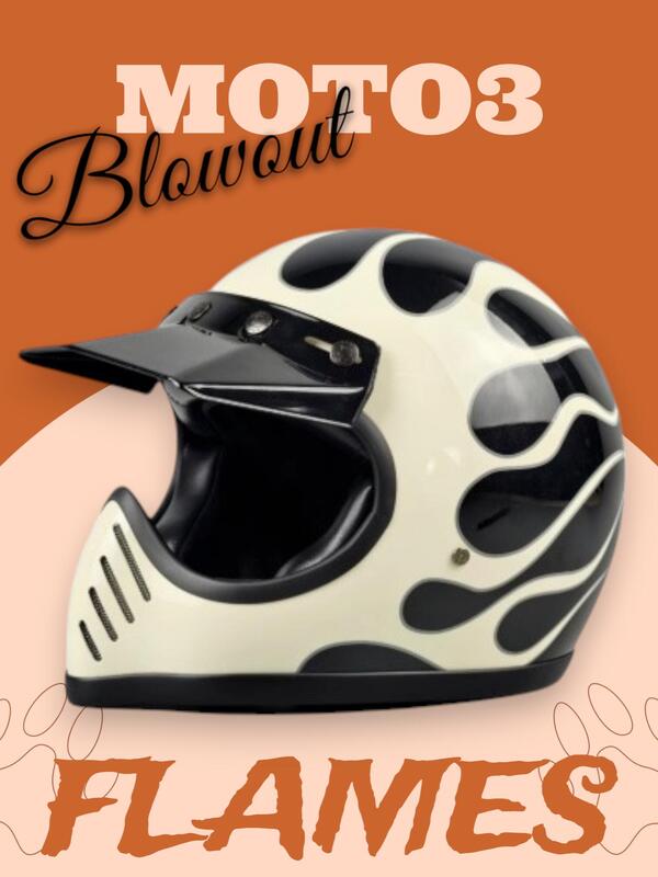 楽天市場】ビンテージ MOTO3 ヘルメット DOT バイザー付き BELLタイプ