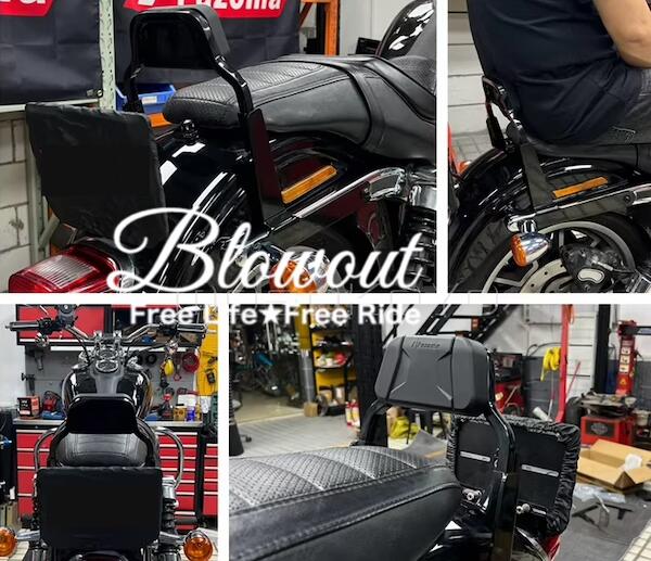 Dyna FXD FXDB FXDL FXDWG 2006-2017 ハーレー ダイナ バックレスト シーシーバー ストリートボブ ダイナ DS パッセン｜Blowout Store