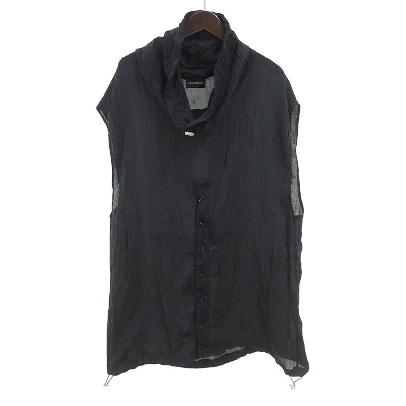 EMPORIO ARMANI メッシュベスト ブラック 50 EMPORIO ARMANI メッシュベスト ブラック 50