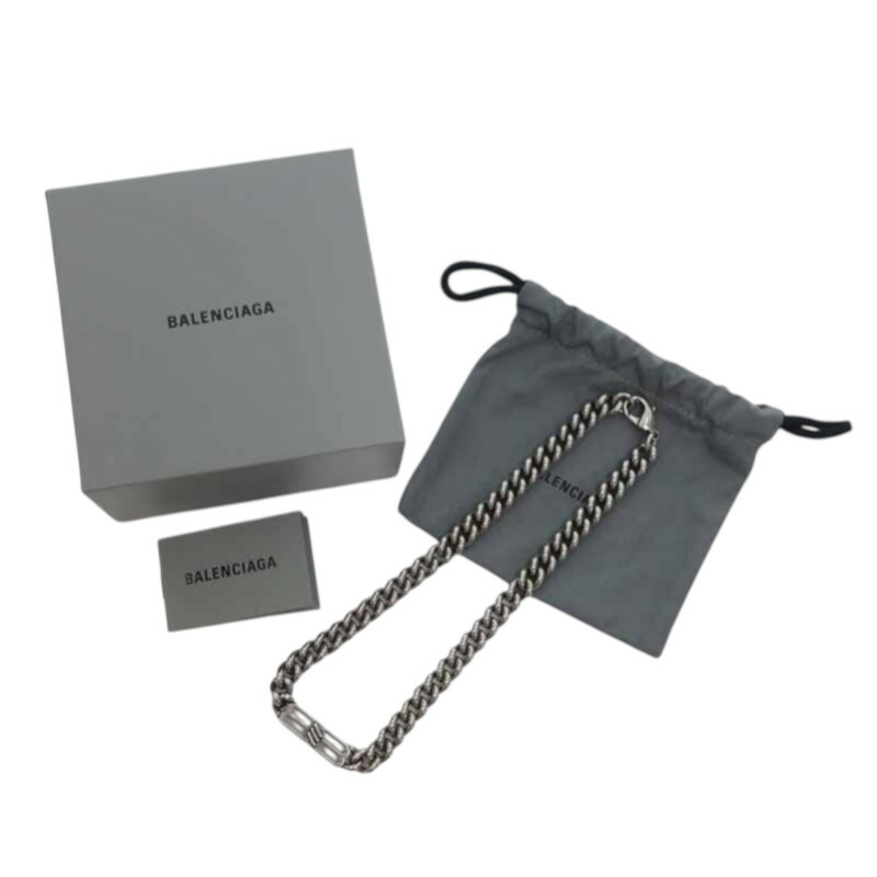 BALENCIAGAバレンシアガ 新品同様 シルバー チェーンネックレス