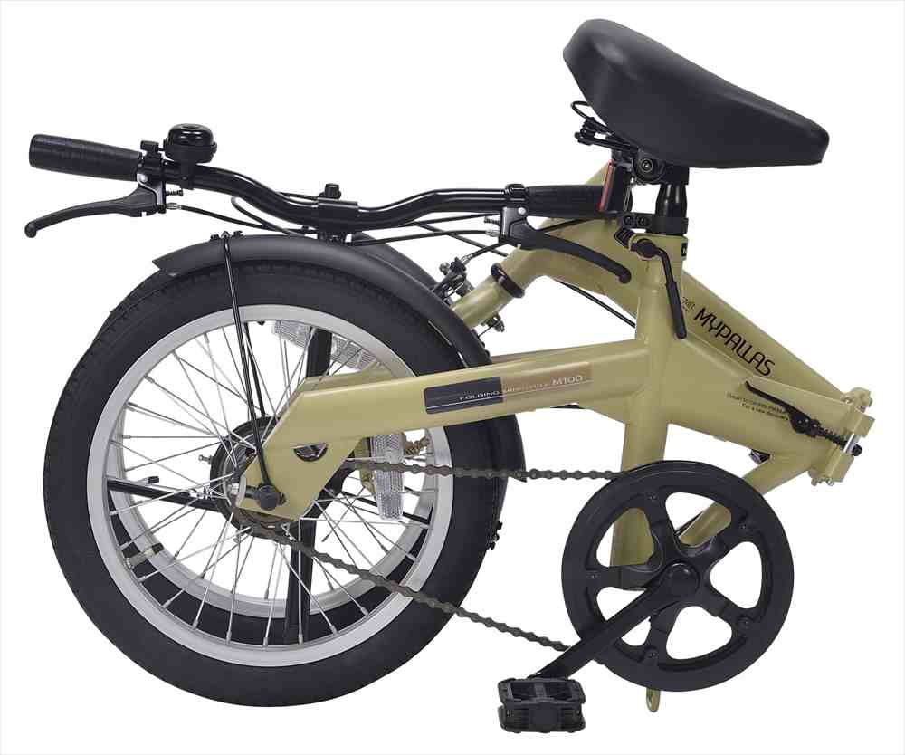 送料無料 マイパラス M 100 折りたたみ自転車 16インチ 折り畳み自転車 通勤 自転車 サイクリング おしゃれ レトロ 折畳自転車カフェ ブラウン 茶色 Rvcconst Com