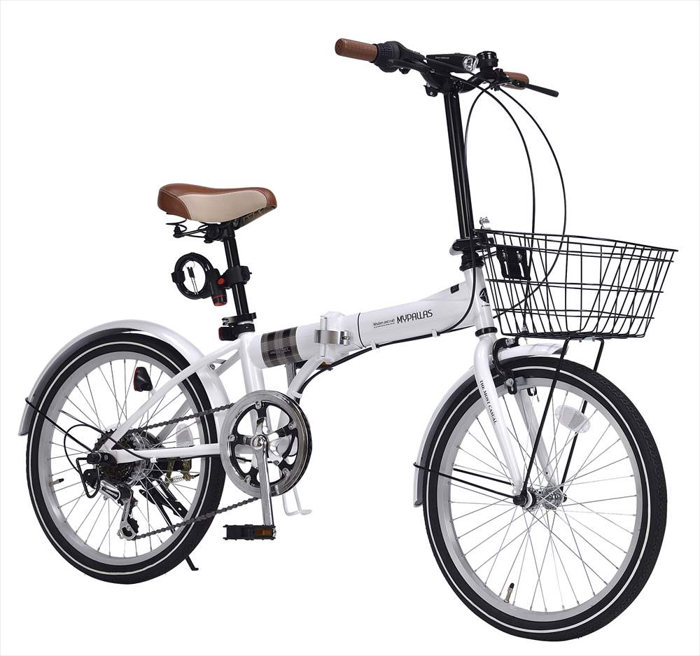 ほとんど未走行！折り畳み自転車 20インチ MYPALLAS M252 6段ギア ブラック