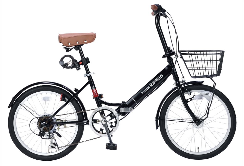 バスケット カギ ライトが標準仕様のオールインワン仕様 コンパクト 通勤 メーカー直送 マイパラス 小型 バスケット付 折畳 その他 折り畳み オート ライト 折り畳み 低床フレーム 送料無料 Ledオートライト ワイヤーロック 折りたたみ自転車 ブラック 送料無料 M