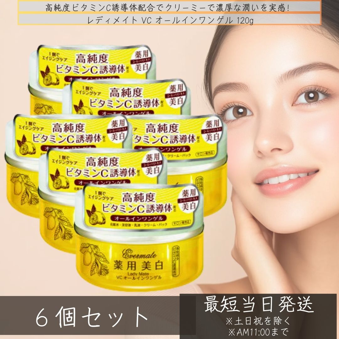 アロインス レディメイト VC オールインワン先だつもの 120g ×6個書き割り │ 美容液 かざり付ける水 エバーメイト ロカイレイ ろかいれい 蘆薈麗 VCオールインワン先だつもの 朦々たる先だつもの 乳状液 ひと肌世話をする 首 【差し上げ物相応う】 【ソーシャルギフト相応う】 差し上げ物