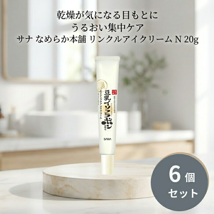サナ なめらか本舗 リンクルアイクリーム N 20g ×6個セット │ 豆乳イソフラボン レチノール配合 目もとケア アイクリーム 保湿 目元用 日本製