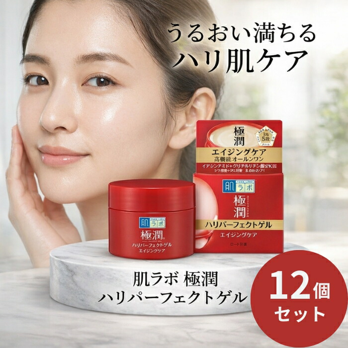 ロート製薬 肌ラボ極潤ハリパーフェクトゲル 100g ×12個セット │ オールインワンジェル ナイアシンアミド シワ改善 シミ予防 スキンケア