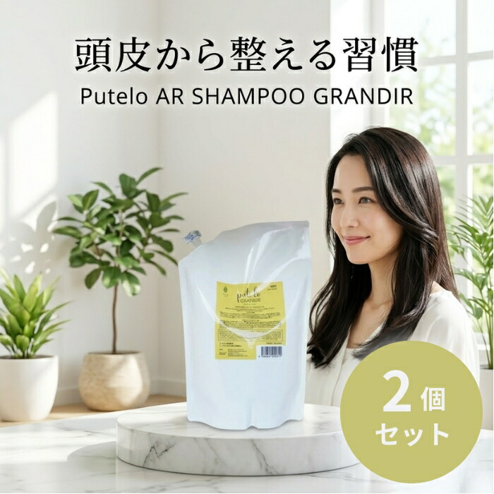 プテロ AR シャンプー グランディール 1500ml ×2個書き割り │ 詰替用 レフィル スカルプケア ハリ コシ 音の大きさ 頭皮 揉み療治 草木抽出エキス 日本製 J.PROJECT 【差し上げ物相応う】 【ソーシャルギフト相応う】 差し上げ物