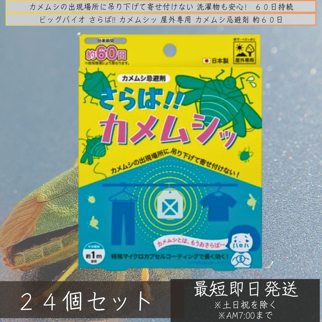 ビッグバイオ屋外専用 カメムシ忌避剤 約60日 ×24個セット │ 寄せ付けない カメムシ対策 カメムシ除去剤 吊り下げる 長く効く 長持ち 効き目 虫よけ ベランダ 玄関 窓 物干し竿 軒下 退治 【ギフト対応】 【ソーシャルギフト対応】 プレゼント|健康雑貨のお店「blue horizon」
