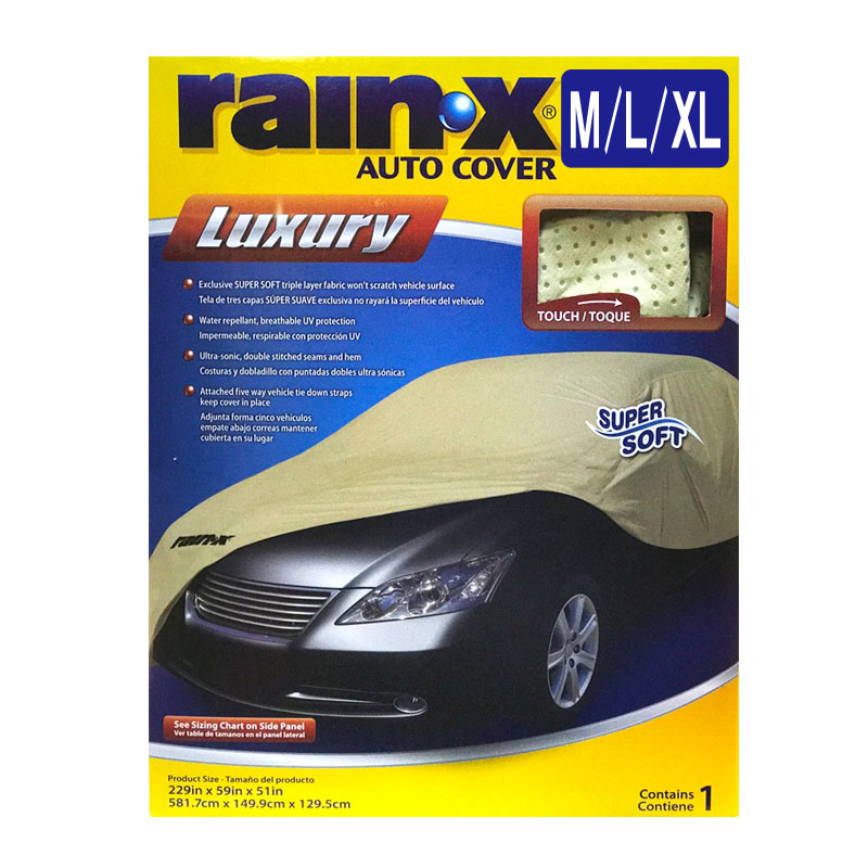 Rain X Car Cover Chart