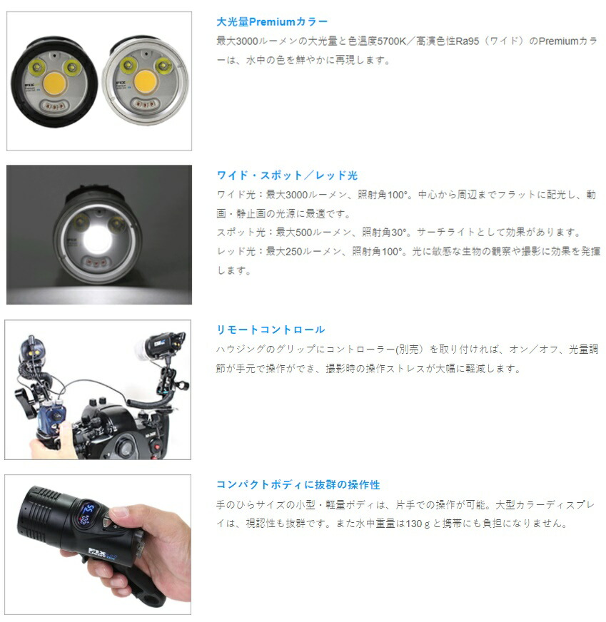 市場 全国送料無料 FS フィッシュアイ NEO ダイビング Fisheye FIX 3000DX SWRII Premium