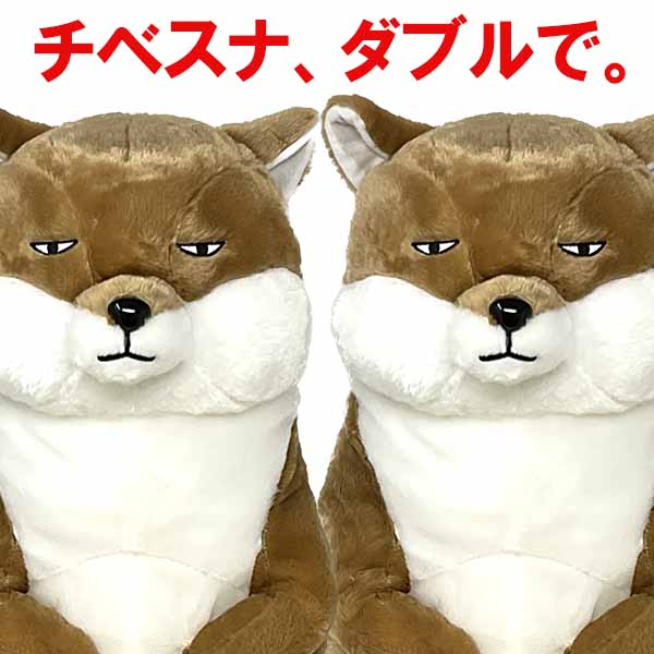【残り僅か】 【送料無料】【チベスナ2個セット】 こしかけ村へようこそBIG チベスナ、ダブルで (約40センチ) チベットスナギツネぬいぐるみ ※沖縄・海外・離島へは発送不可
