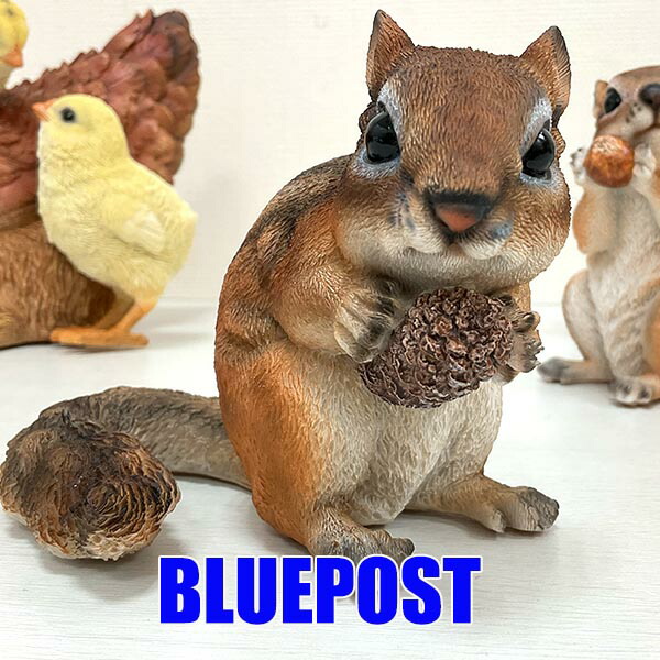 シマリス陶器オブジェ【2個セット】⑤ 【公式通販】