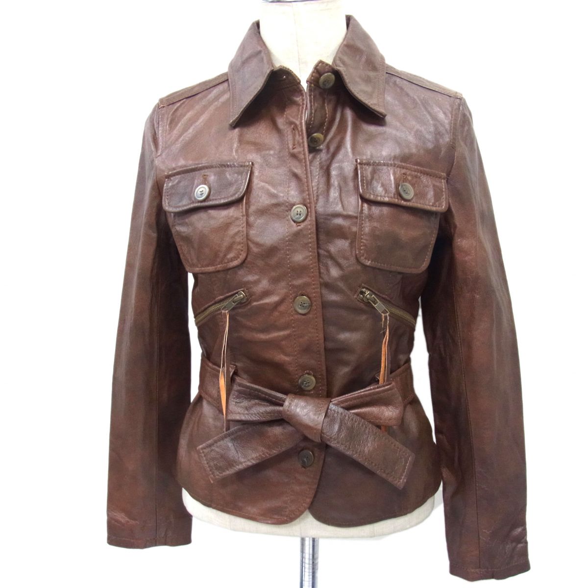 Michael Kors マイケルコース ラムレザーボンバージャケット MICHAEL KORS｜クロップド ボンバージャケット マイケルコース