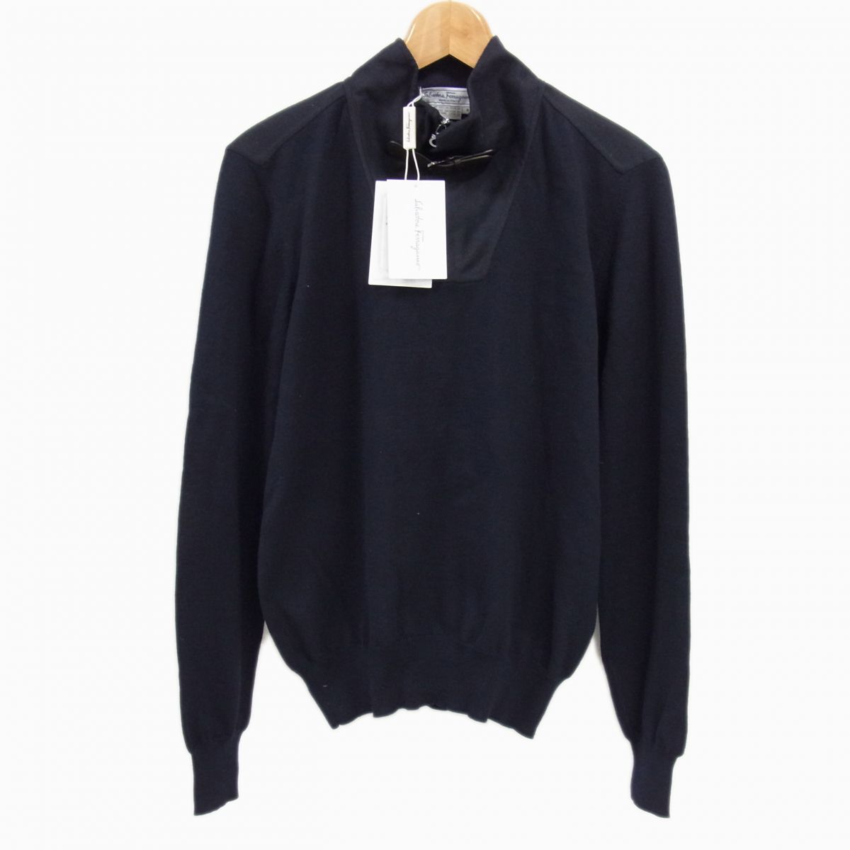 【未使用】 ◇Salvatore Ferragamo 12aw ウールハイネックニット セーター ガンチーニ金具 サルヴァトーレフェラガモ イタリア製｜ユーズドセレクトショップ BLUE