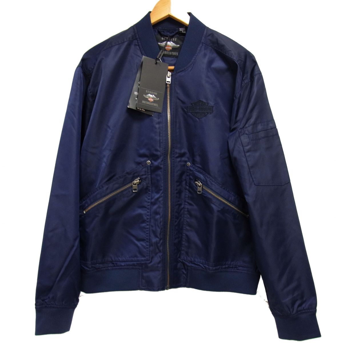 【未使用】 ☆Harley Davidson ハーレーダビッドソン MA-1タイプ ボンバージャケット ジップジャケット ブルゾン メンズ