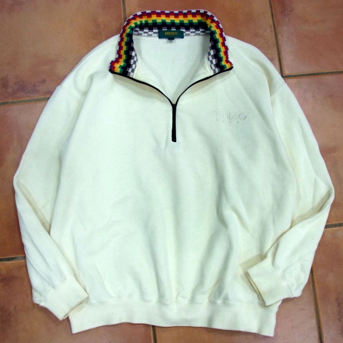 楽天市場】ケンゾーゴルフ 日本製 ロゴ刺繍 ゴルフスウェット 4 白系