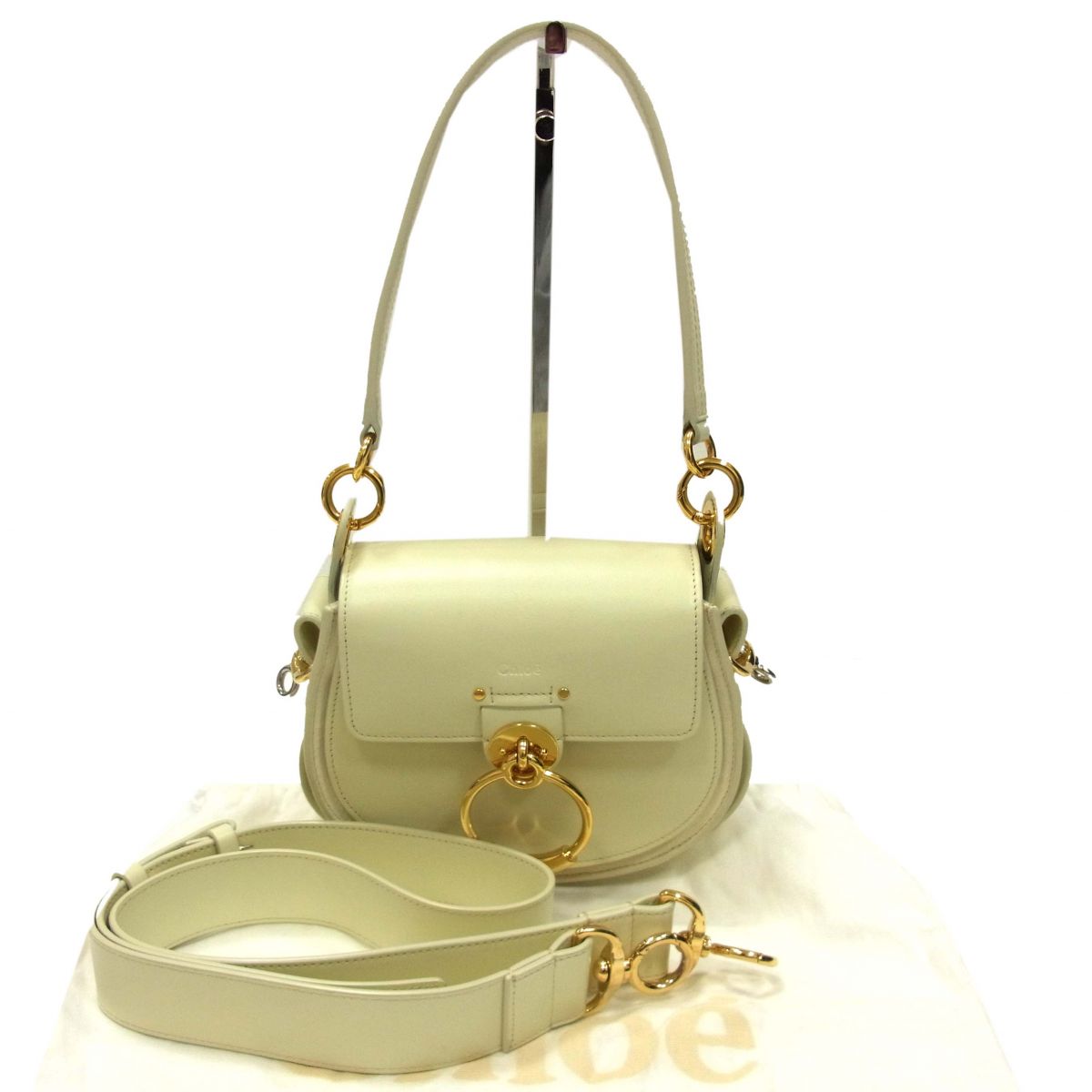 【中古】美品 ◆Chloe クロエ Tess スモール御徒面子 2way ショルダーバッグ なめし革御徒面子 イタリア製 保護すること袋付 レディース
