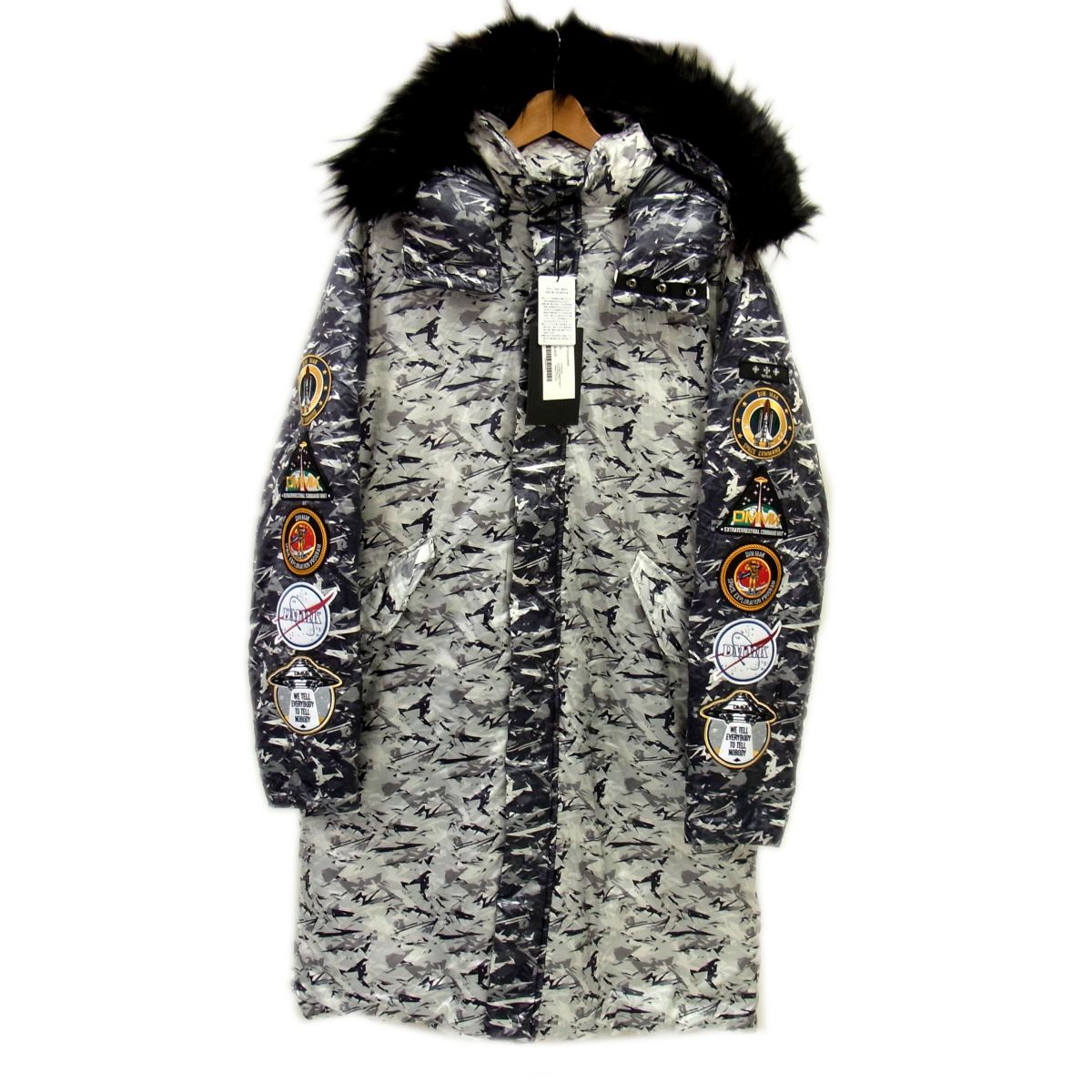 【未当て嵌める】◇TATRAS×DIM MAX DOWN QUILTED CAMO BLOCKED PARKA MTA2DM4644 毛革 落ち込む厚地の外套 タトラス×ディム マック