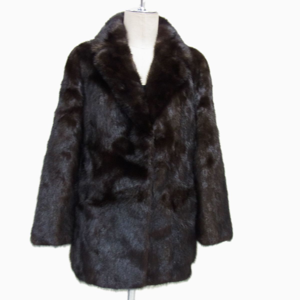 【中古】高級毛皮◇MINK FUR ダークミンク コート 毛並 皮質 良好 11号 リアルファー レディース｜ユーズドセレクトショップ BLUE