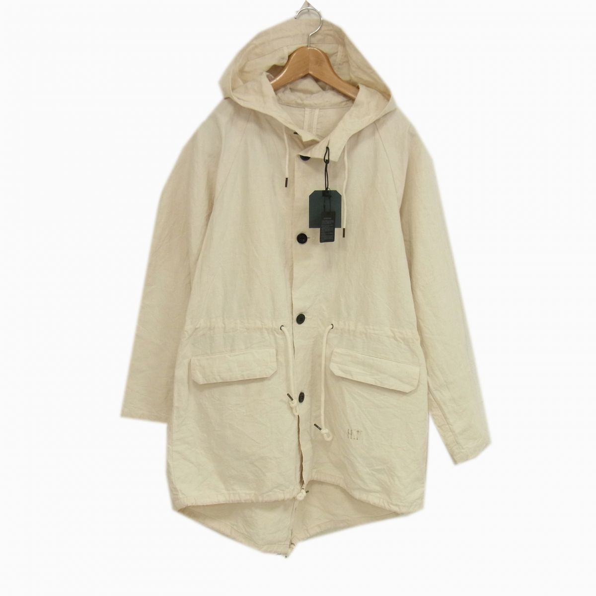【未使用】 ◇OUTIL MANTEAU BIDOS OU-T013 モッズコート 23SS リネン(麻) 生成り ウティ M-51 フィールドパーカー ジャケット