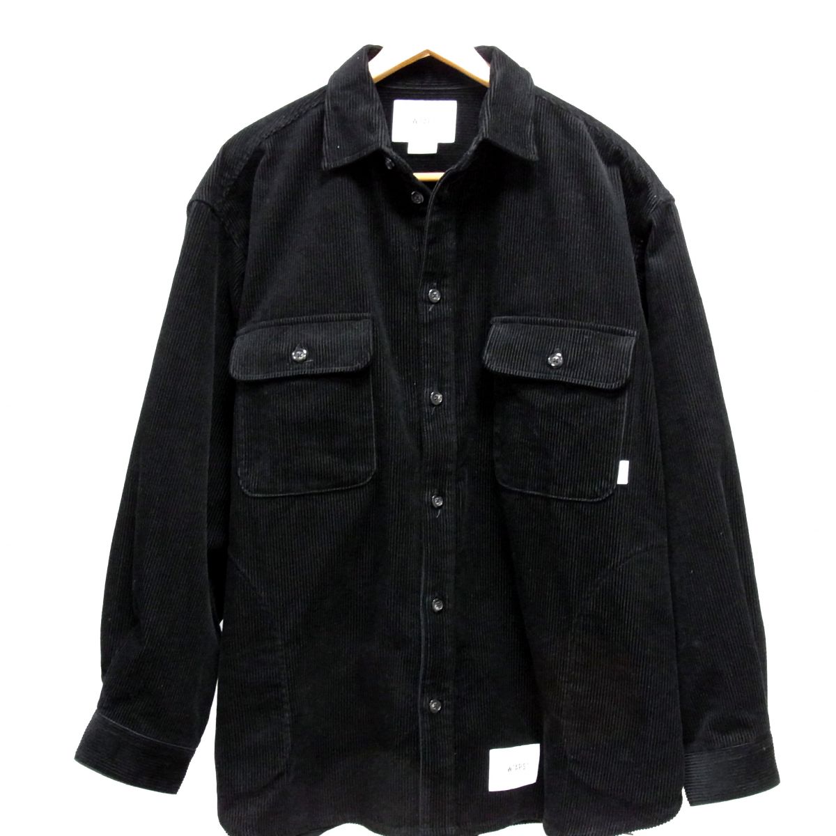 【中古】美品☆WTAPS ダブルタップス 24AW WCPO コーデュロイ シャツ ジャケット メンズ ブラック オーバーシャツ 日本製