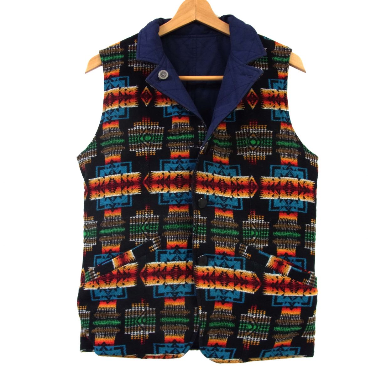 【中古】◆SOPHNET×PENDLETON リバーシブル ベスト ネイティブ柄 ソフネット×ペンドルトン メンズ