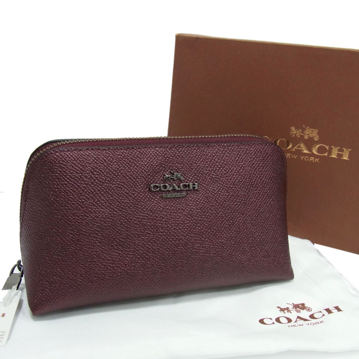 未使用級✨OLD COACH マルチポーチ グラブタンレザー コスメ ブラウン コーチ COACH ポーチ （ブラウン） -ファッション通販 FASHION