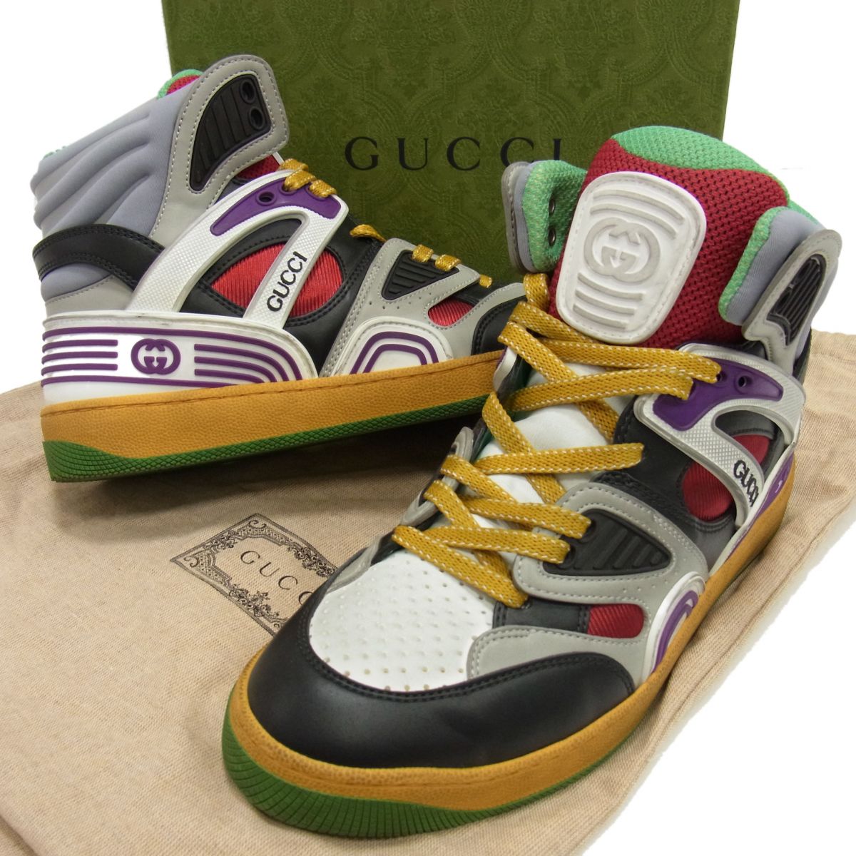 楽天市場】【中古】GUCCI BASKET ハイカットスニーカー インター