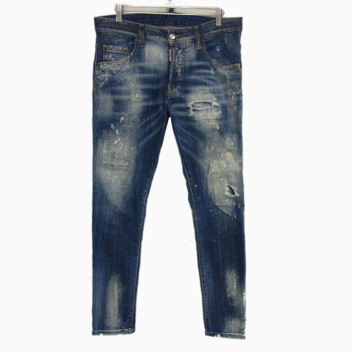 【中古】美品 22s◇DSQUARED2 SKATER JEANS S74LB1042 ダメージ加工 ジーンズ ボタンフライスリム ミッドライズ ディースクエアード