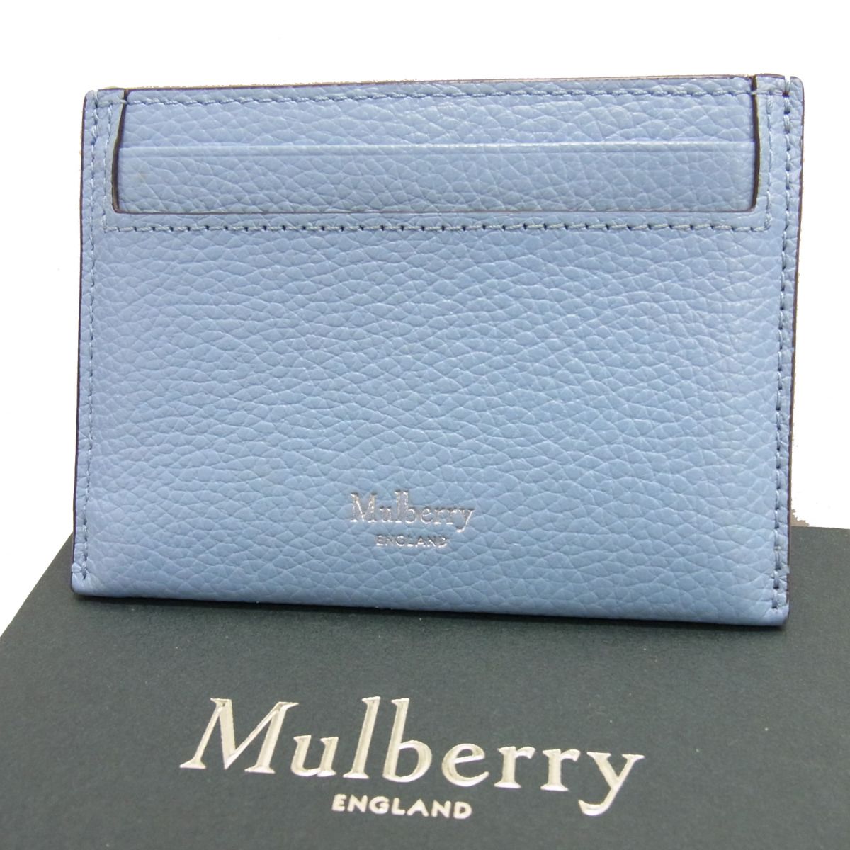 【中古】極美品 ☆MULBERRY マルベリー クレジットカードスリップ レザーカードケース 本革 レディース 箱付き