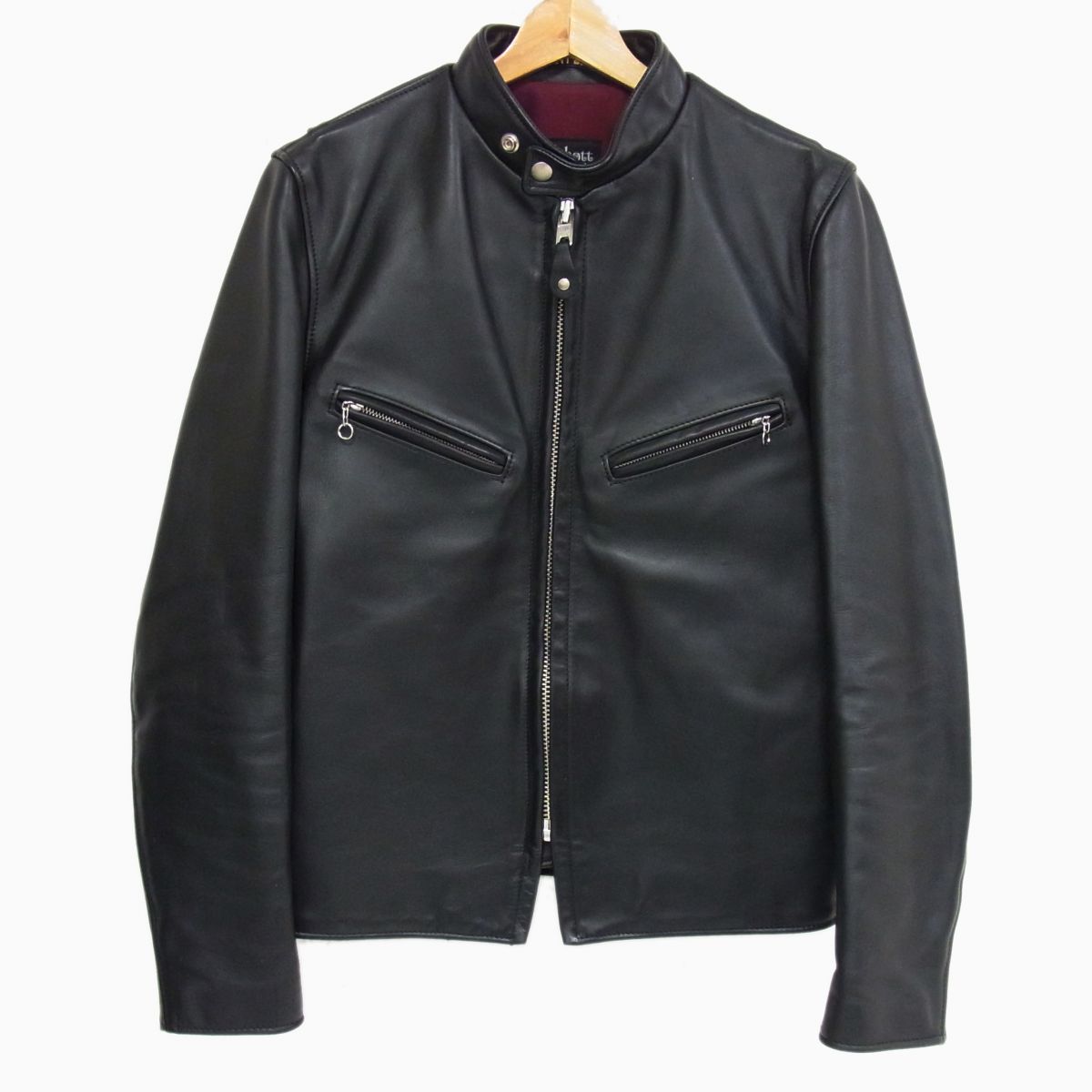 楽天市場】美品○Schott ショット 681 裏地チェック柄