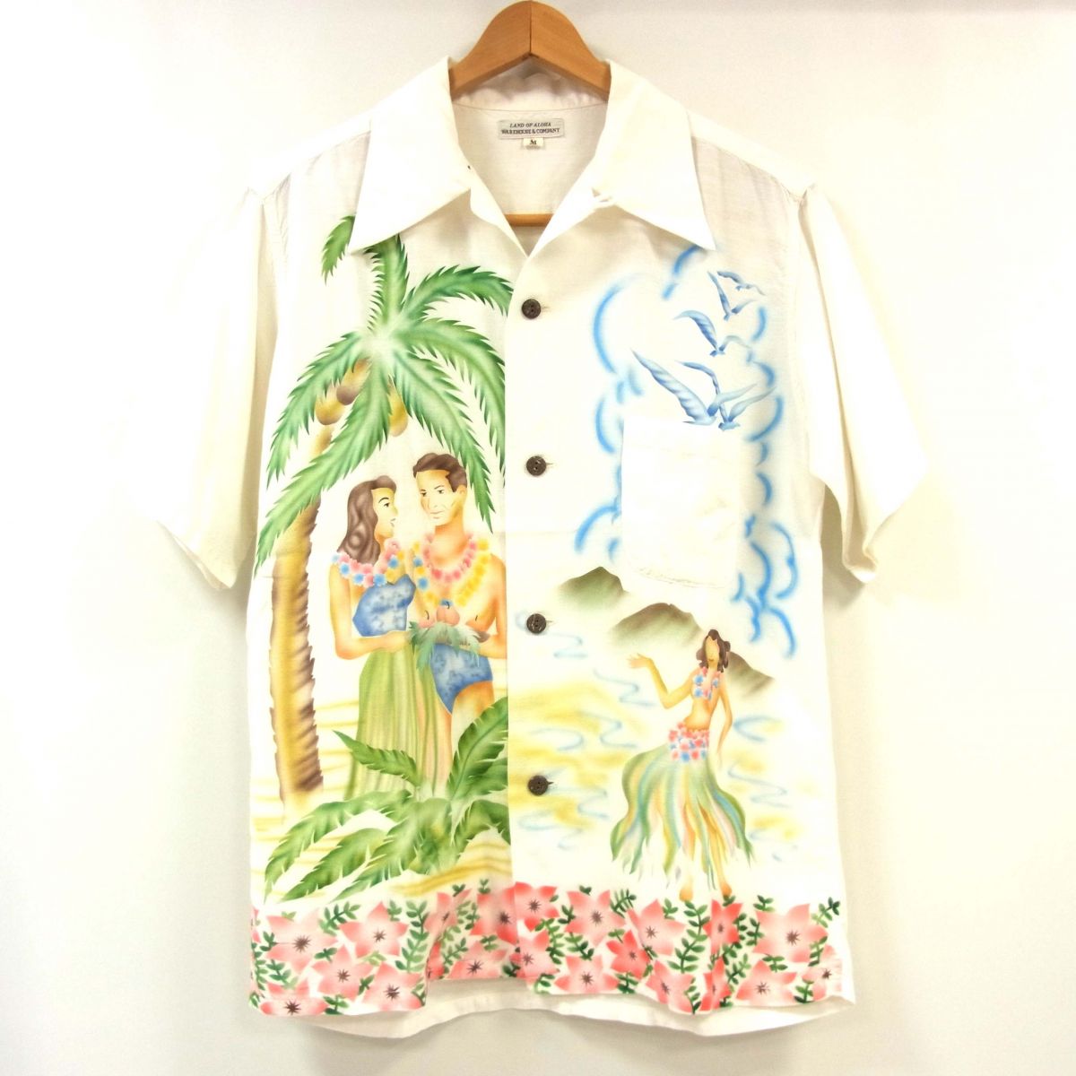 【中古】◆LAND OF ALOHA WAREHOUSE&COMPANY ウエアハウス 半袖 アロハシャツ 夏物 メンズ