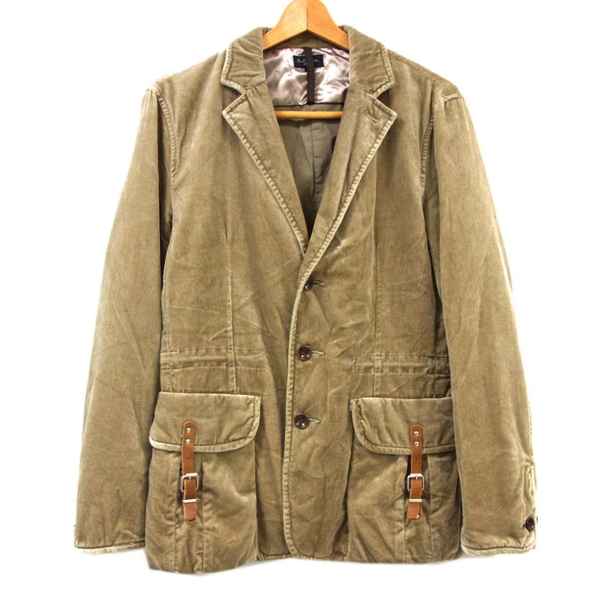 【中古】◆PaulSmith ポールスミス ベロアジャケット テーラード デザインジャケット メンズ