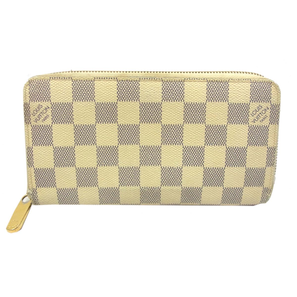 【中古】◆LOUIS VUITTON ルイヴィトン ダミエ アズール ジッピーウォレット 長札入れ ラウンドチャック レディース