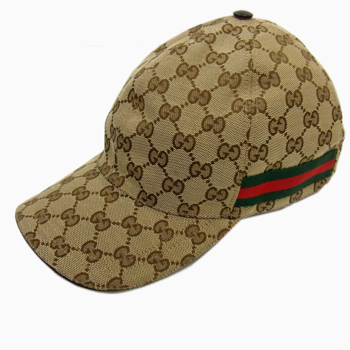 【中古】◇GUCCI 200035 GG柄 シェリーライン キャップ 帽子 グッチ レディース メンズ ベージュ/エボニー 人気モデル イタリア製