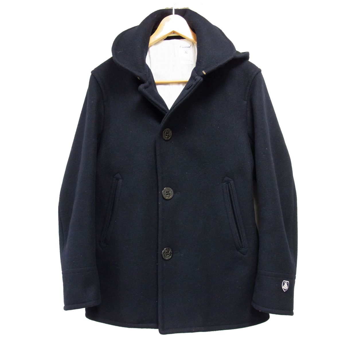 【中古】☆ORCIVAL オーチバル メルトン フード付 シングルコート Pコート オーシバル 12AW メンズ フード取り外し可｜ユーズドセレクトショップ BLUE