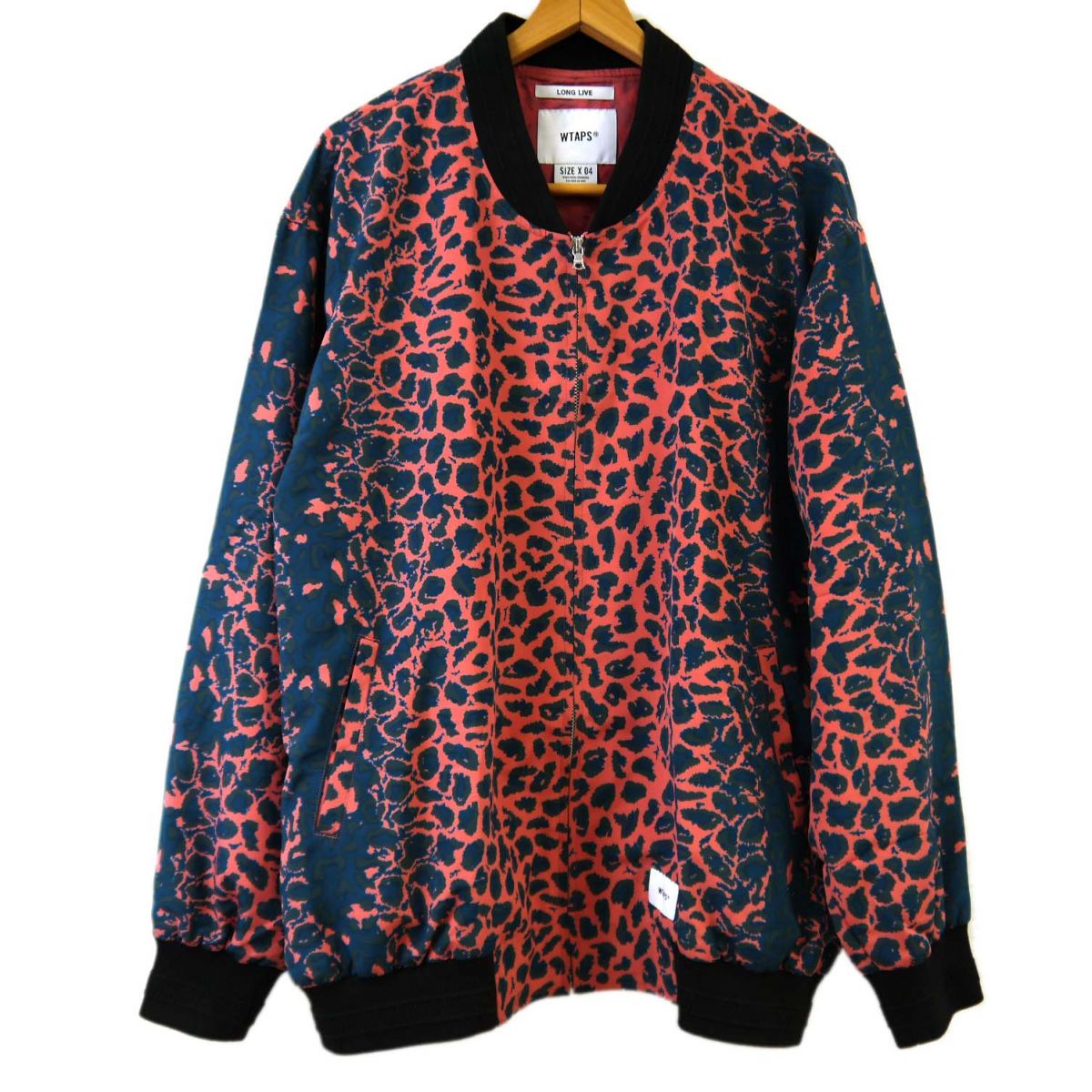 【中古】美品 21SS◆WTAPS ダブルタップス W1/JACKET/POLY.FAILLE.CAMO ジップジャケット ブルゾン レオパードカモフラ柄 日本製 春物