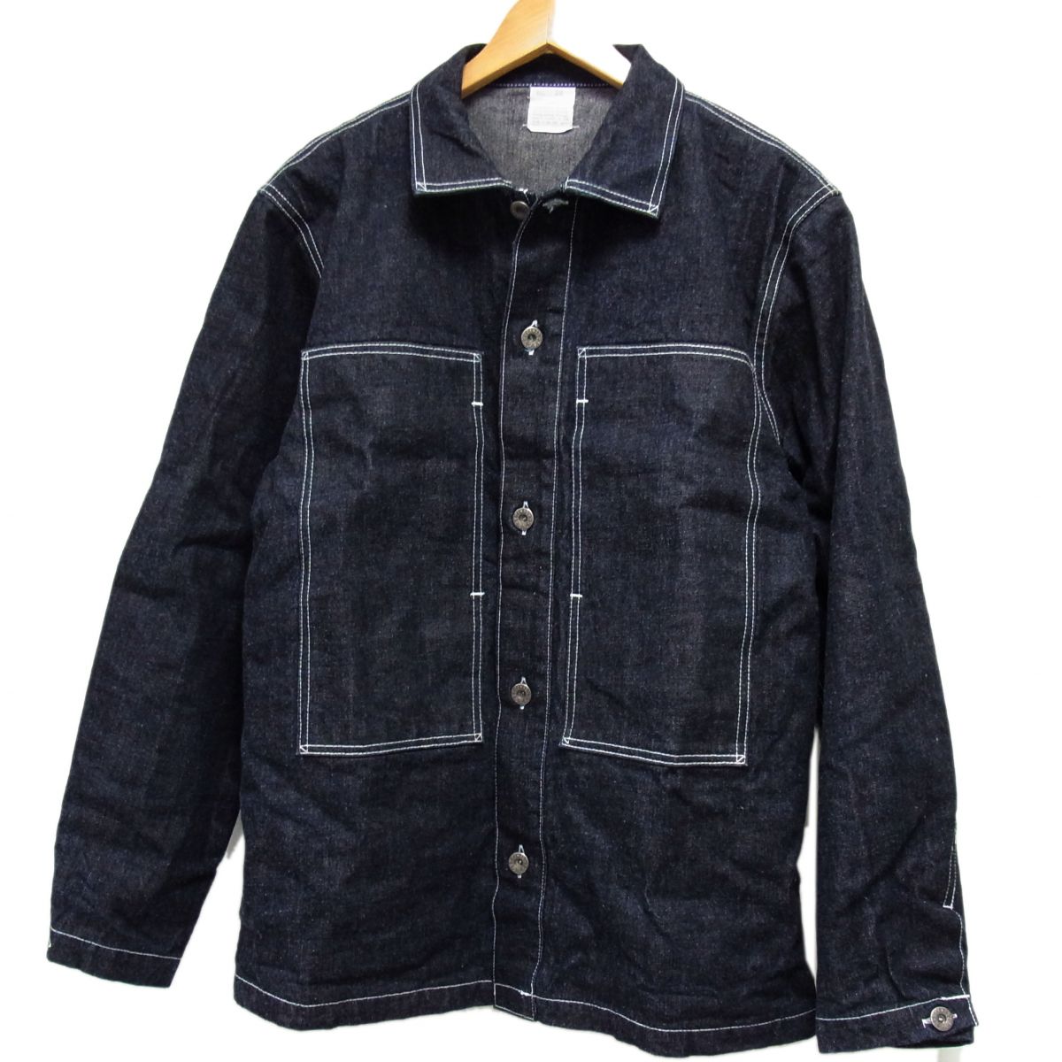 【中古】美品☆WESTRIDE ウエストライド 23AW デニム カバーオール PREWAR ARMY インディゴ メンズ 日本製 セルビッチ COVERALL｜ユーズドセレクトショップ BLUE