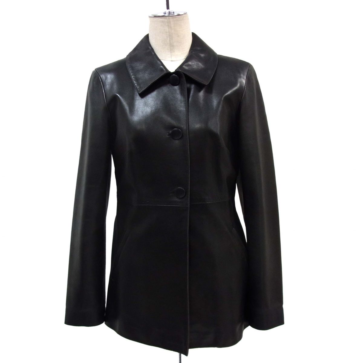 楽天市場】【中古】agnes b ジップアップレザージャケット