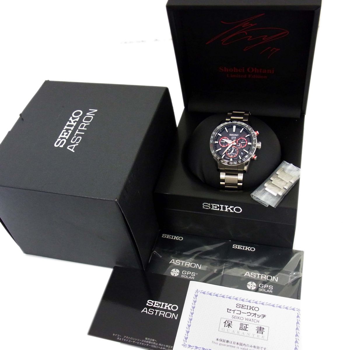 【中古】滅多に無い ◇SEIKO ASTRON SBXCO17 5X53-0AF0 19年 大谷共同研究 制限事項青写真 GPS ウォッチ セイコー アストロン 余り一こま3 箱付