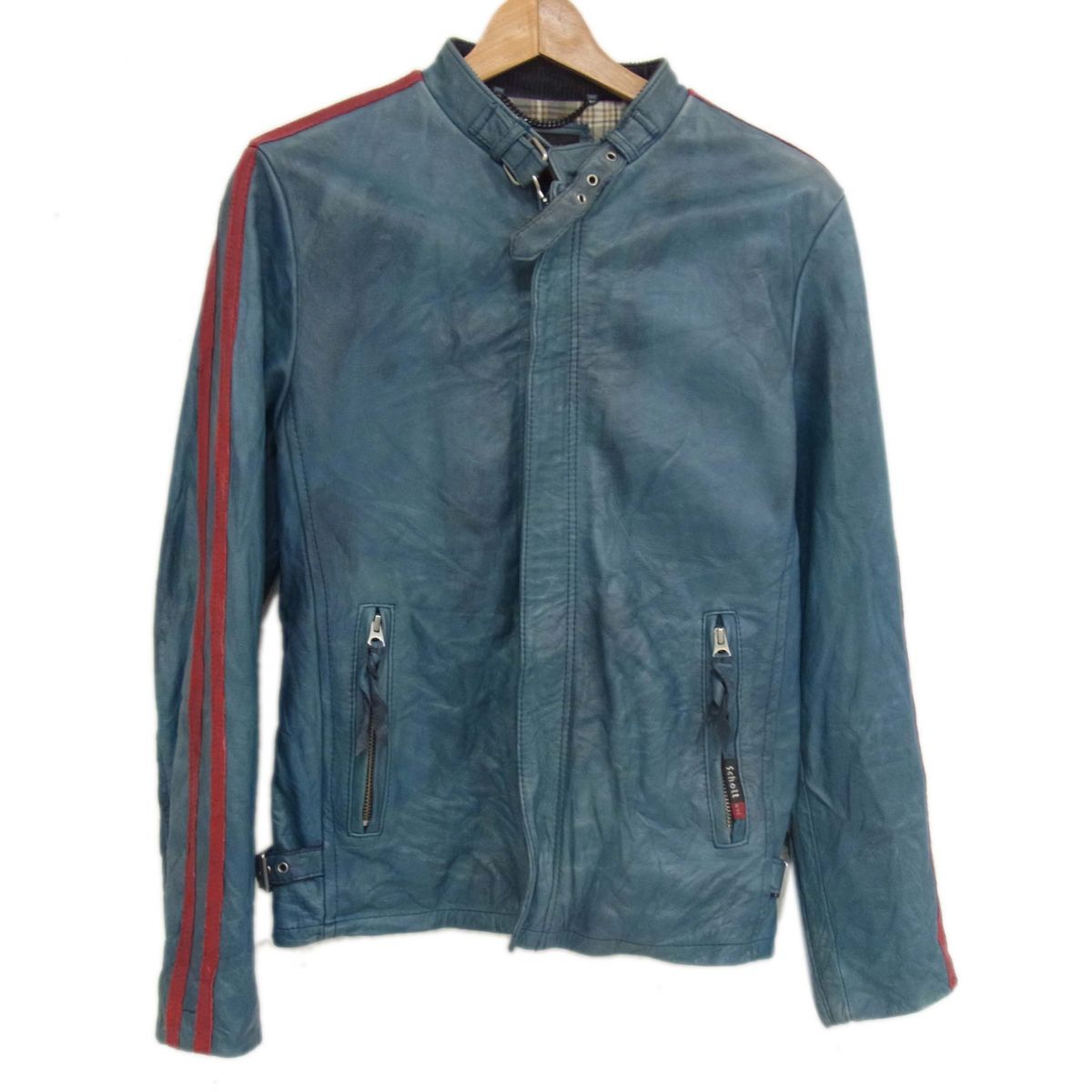 楽天市場】【SQUADRON】スコードロンスタンドカラー シングル レザー