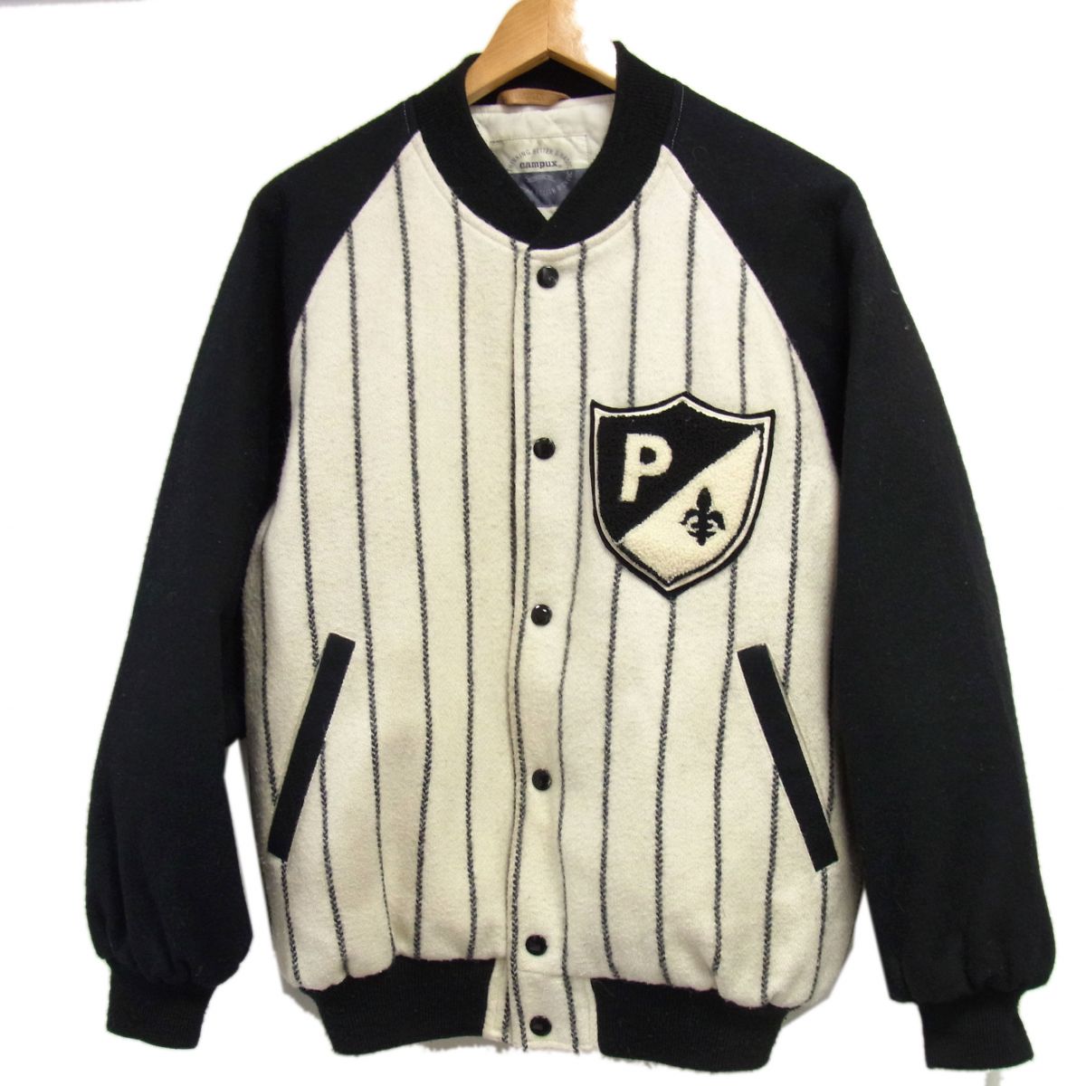 【中古】ヴィンテージ 70s☆CAMPUX ウールスタジャン メンズ アワード上衣 野球上衣 上衣 中綿入り口・入口 メンズファッション-コート・ジャケット