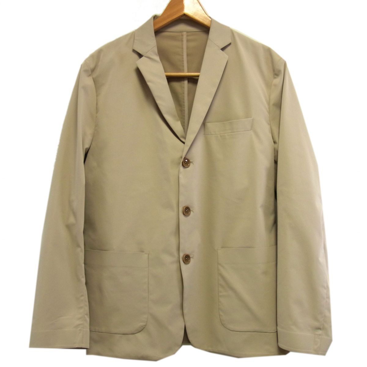 【中古】☆uniform experiment ストレッチテーラードジャケット 3Bジャケット メンズ 春物 ベージュ ユニフォームエクスペリメント パッカブル